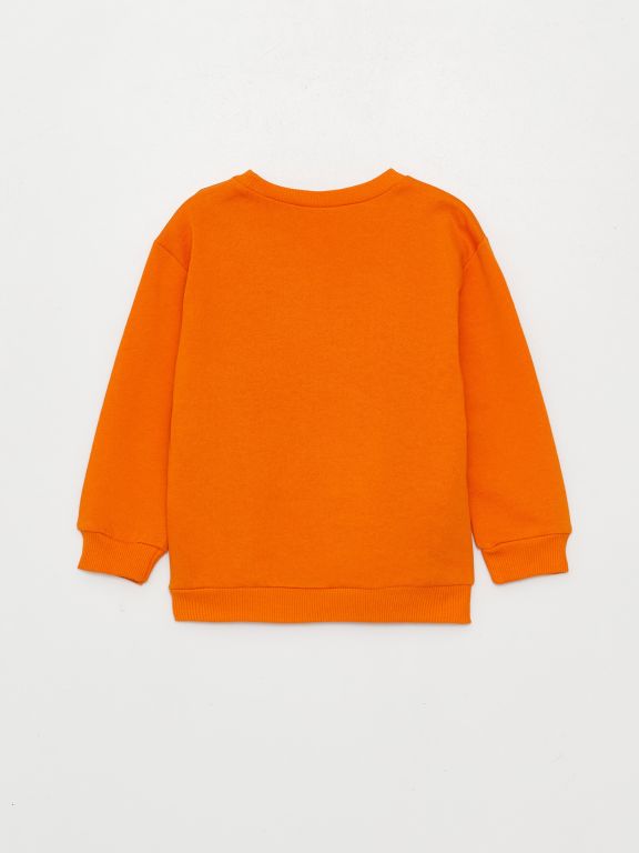 Poncho Crew Neck Printed Baby Boy Sweatshirt
