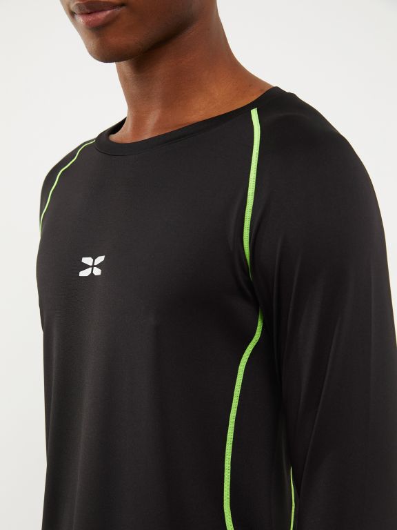 Crew Neck Long Sleeve Men's Sports T-Shirt