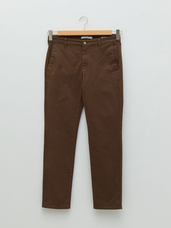 Slim Fit Gabardine Men's Chino Trousers