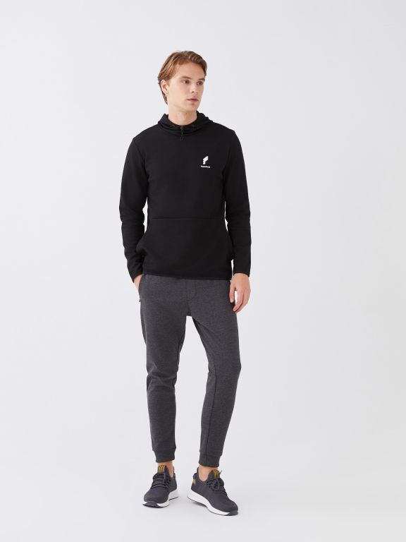 Hooded Long Sleeve Printed Men's Sports Hoodie