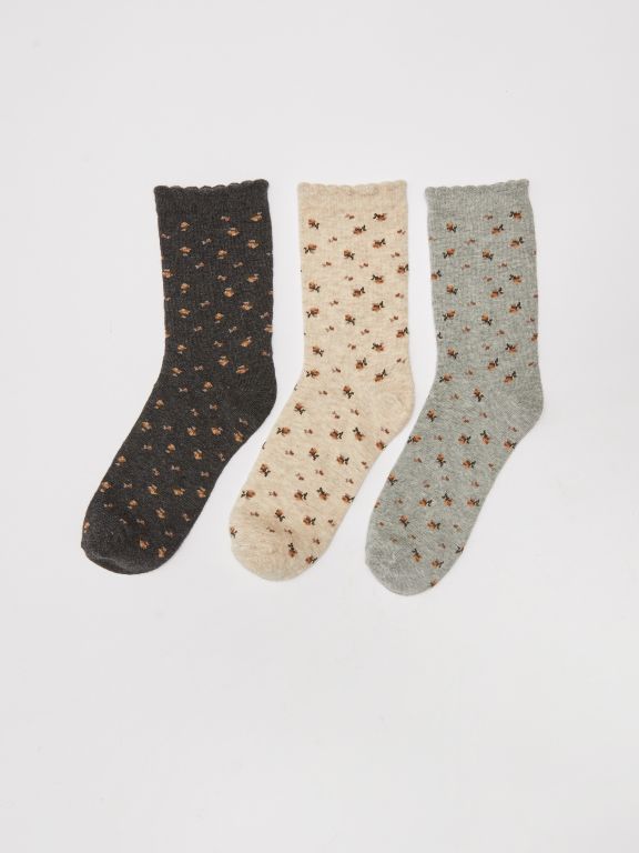 Floral Women's Crew Socks 3-Pack