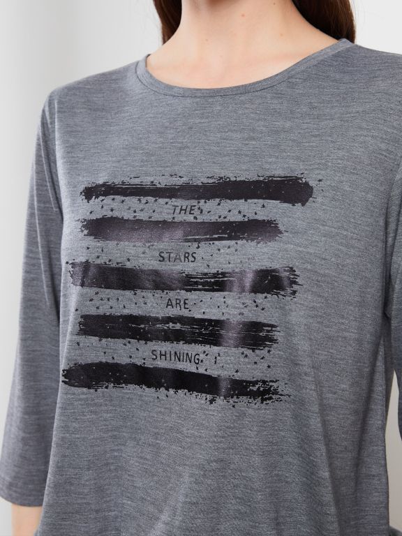 Crew Neck Printed Women's T-shirt