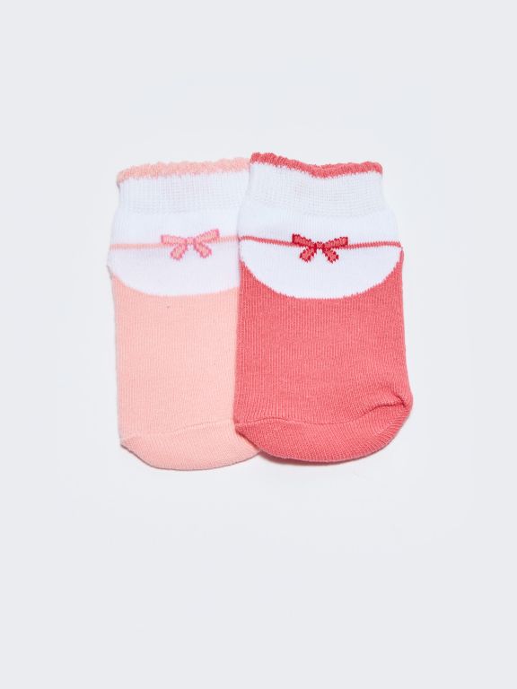 Baby Girl Booties Socks 2 Pack