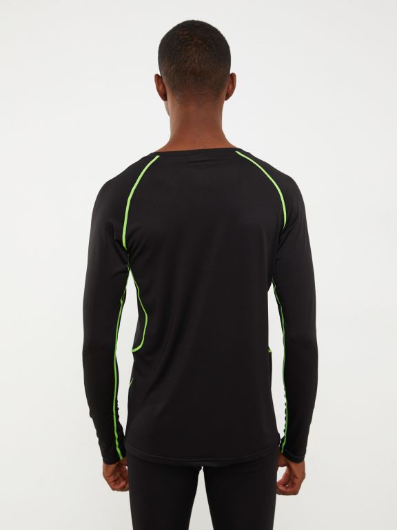 Crew Neck Long Sleeve Men's Sports T-Shirt