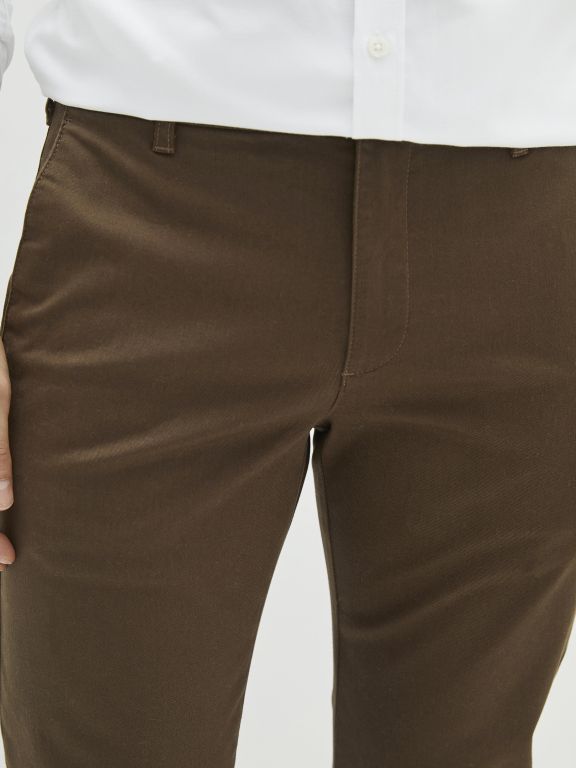 Slim Fit Gabardine Men's Chino Trousers