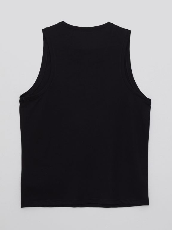 Crew Neck Printed Men's Sleeveless T-Shirt