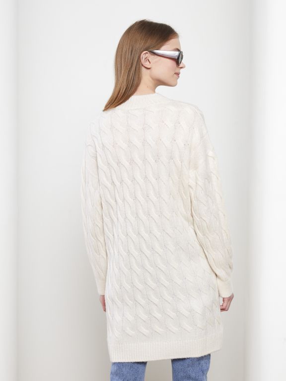 Half Turtleneck Patterned Long Sleeve Women's Knitwear Tunic