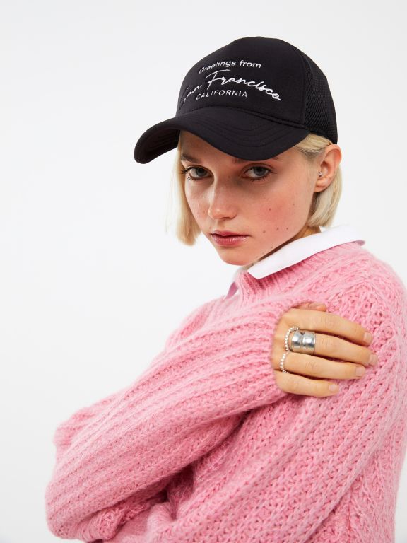 Women's Cap Hat With Lettering Embroidery