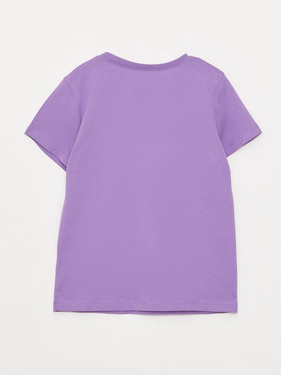 Crew Neck Basic Short Sleeve Girls T-Shirt