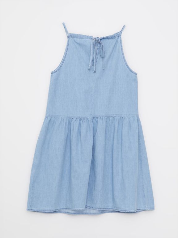 Halter Neck Straight Strap A-Line Women's Rodeo Jean Dress