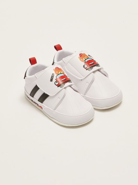 Cotton Lined Printed Hook and Loop Baby Boy Pre-Toddler House Shoes