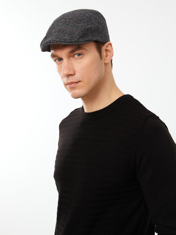 Checked Men's Flat Cap