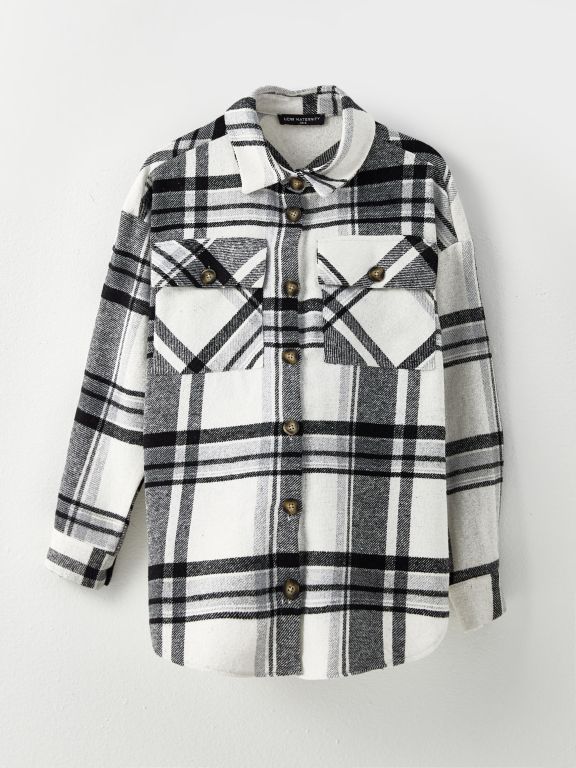 Plaid Long Sleeve Flannel Maternity Lumberjack Shirt