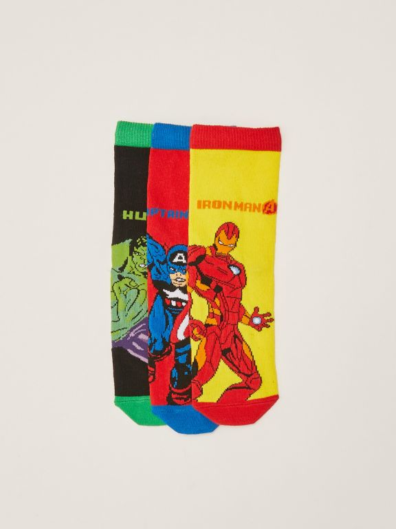 Avengers Patterned Boys Socks 3 Pack