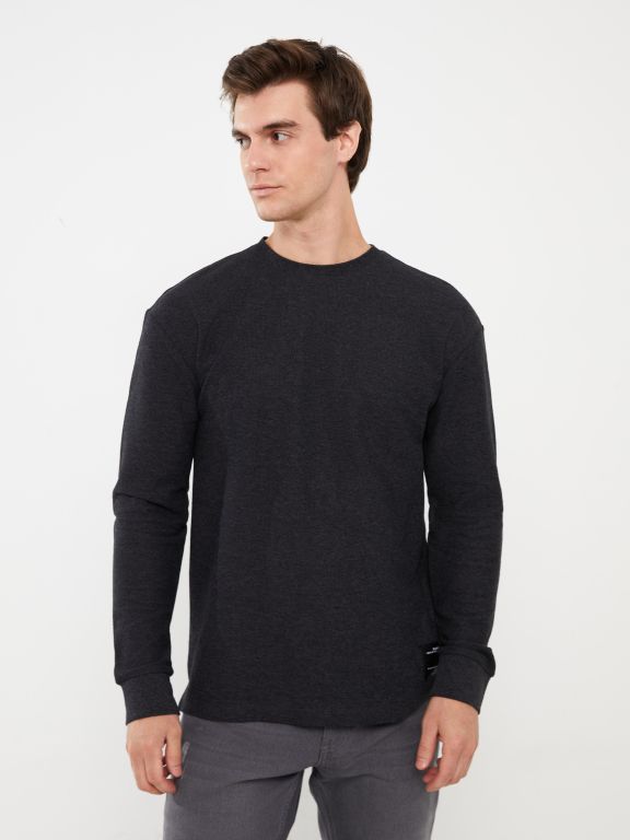 Crew Neck Long Sleeve Men's T-shirt