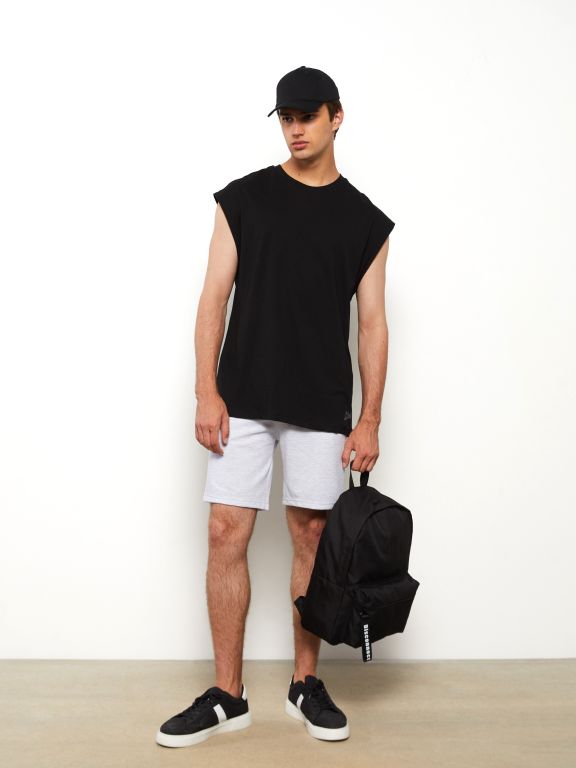 Label Printed Men's Backpack