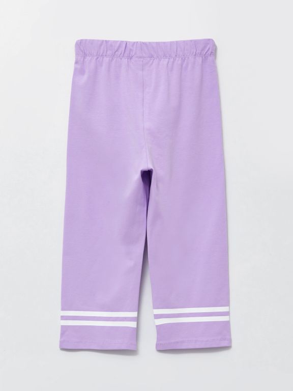 Elastic Waist Striped Cotton Girls' Tights