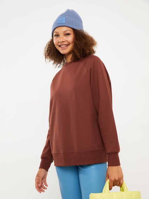 Crew Neck Regular Long Sleeve Women's Sweatshirt