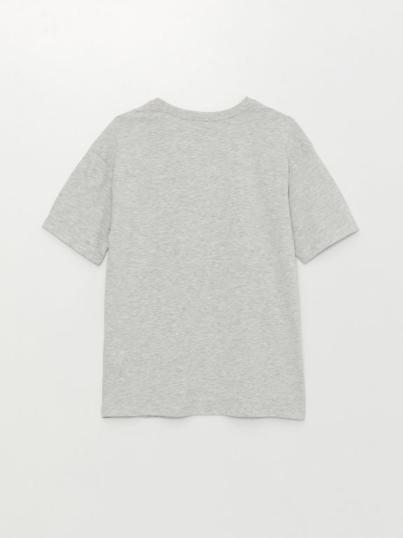 Crew Neck Printed Short Sleeve Oversized T-Shirt