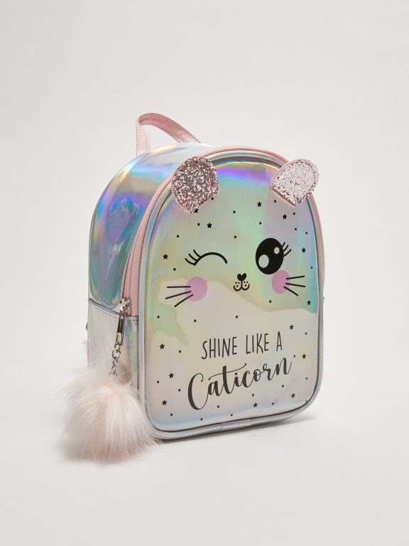 Hologram Printed Girl's Backpack