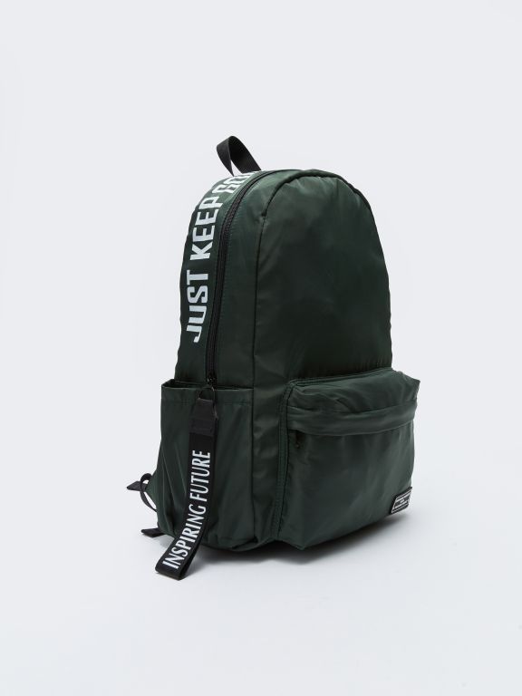 Letter Printed Men's Backpack