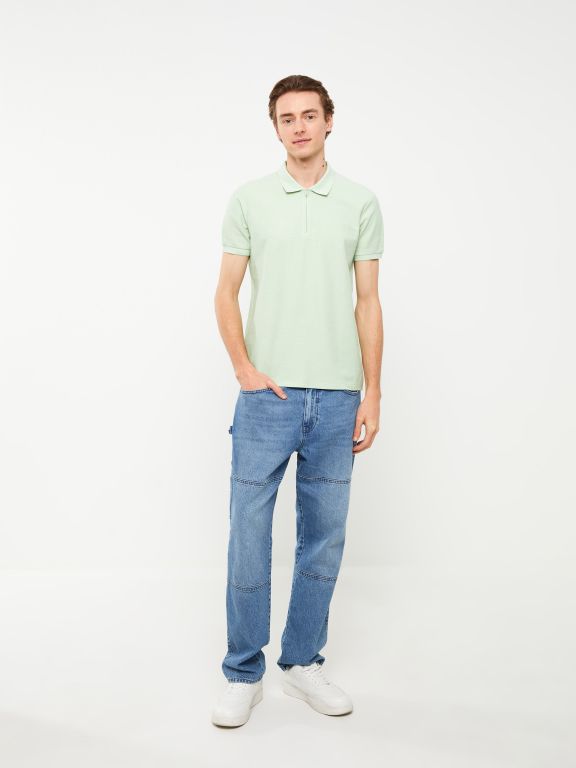 Polo Neck Short Sleeve Men's T-Shirt