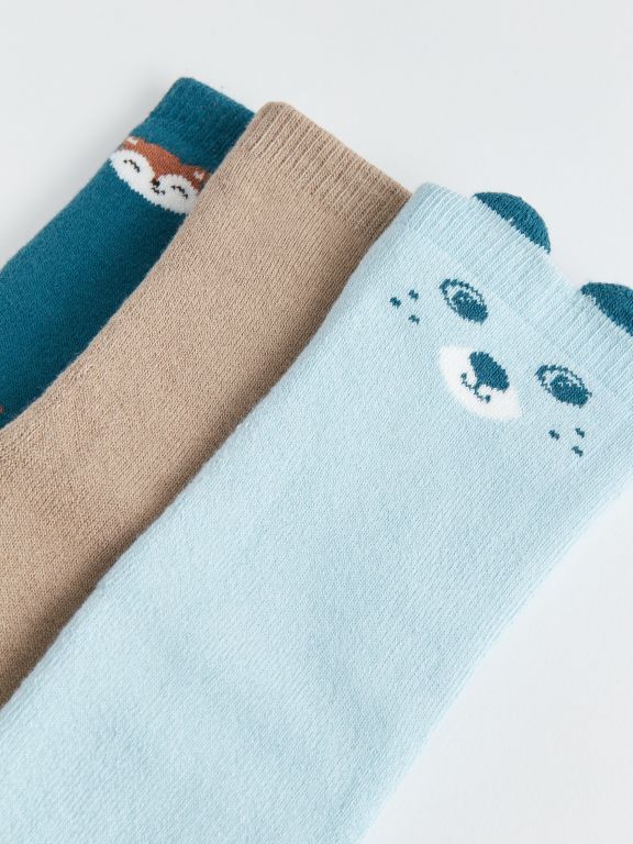 3-pack Baby Boy’s Printed Ankle Socks