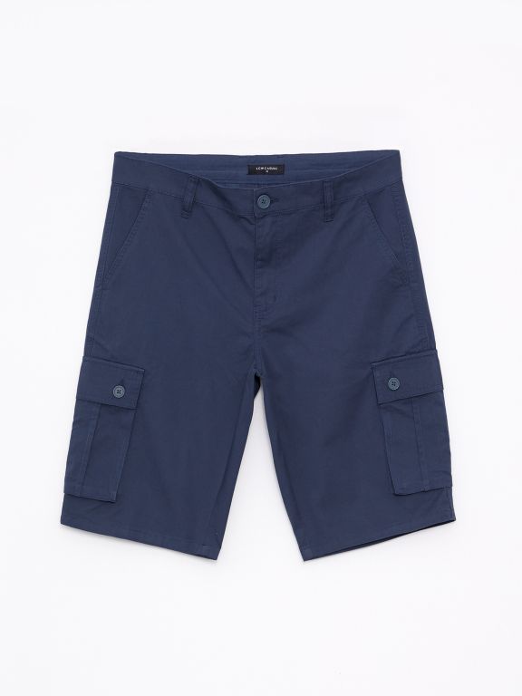 Standard Fit Mens Gabardine Cargo Shorts