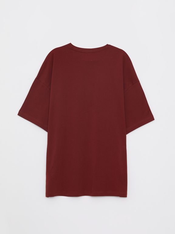 Oversize Crew Neck Short Sleeve Combed Cotton Men's T-shirt