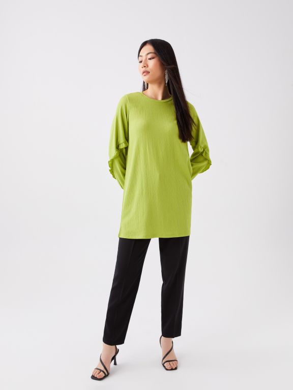 Crew Neck Regular Long Sleeve Women's Tunic