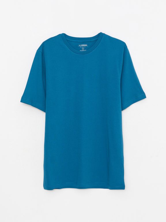 Crew Neck Short Sleeve Combed Cotton Men's T-shirt