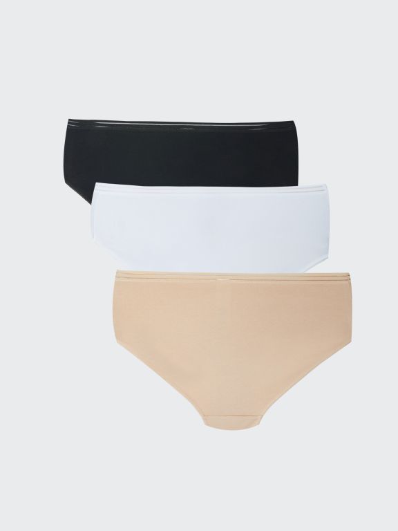 Hipster Plain Briefs 3 Pack