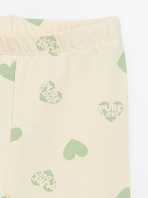 Elastic Waist Printed Baby Girl Tights 2-Pack