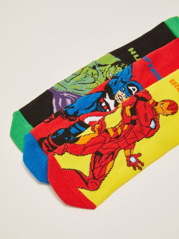Avengers Patterned Boys Socks 3 Pack