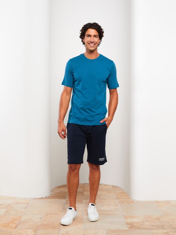 Crew Neck Short Sleeve Combed Cotton Men's T-shirt