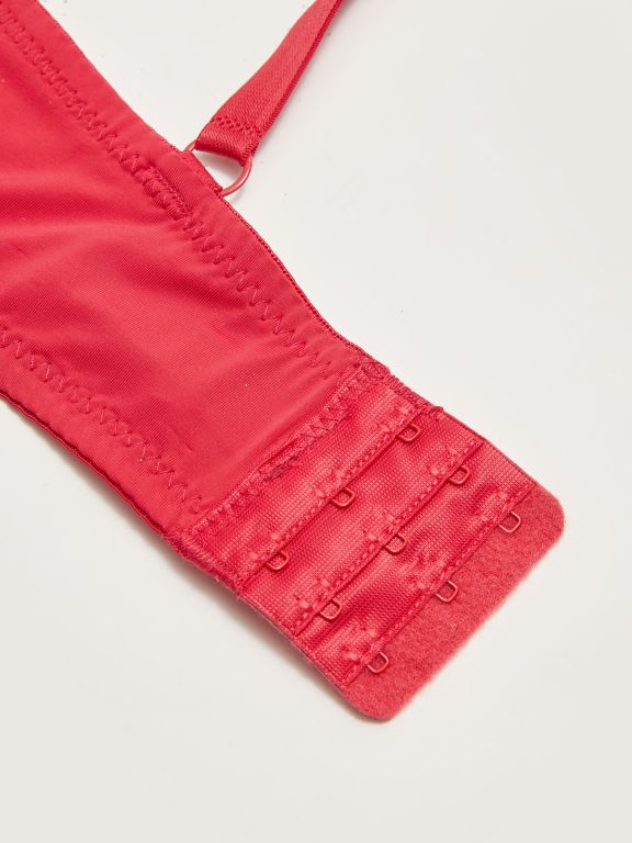 Underwire Unfilled Adjustable Strap Plain Bra