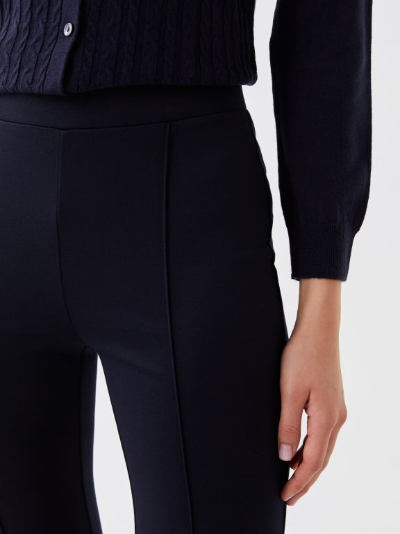 Elastic Waist Slim Fit Women's Trousers