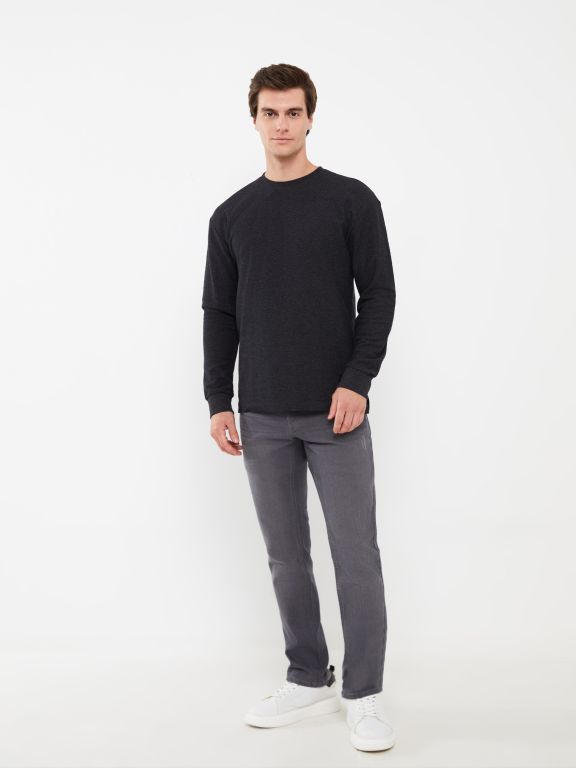 Crew Neck Long Sleeve Men's T-shirt