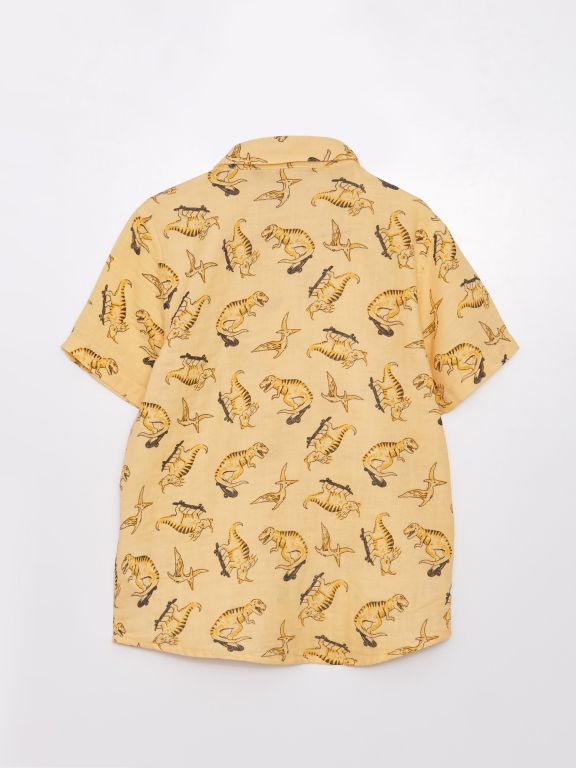 Patterned Short Sleeve Boy Shirt