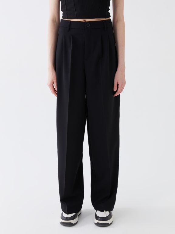 Women's Comfortable Fit Wide Leg Trousers