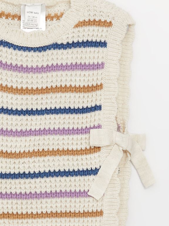 Crew Neck Baby Girl Sweater
