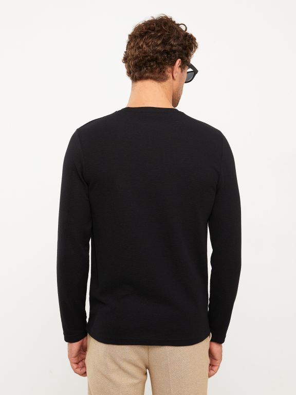 Crew Neck Long Sleeve Men's T-shirt