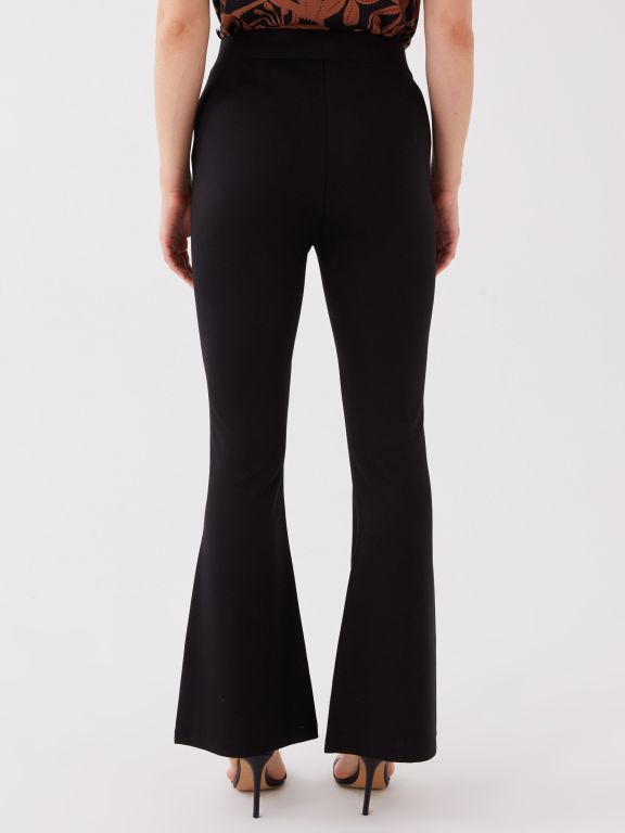 Elastic Waist Slim Fit Women's Trousers