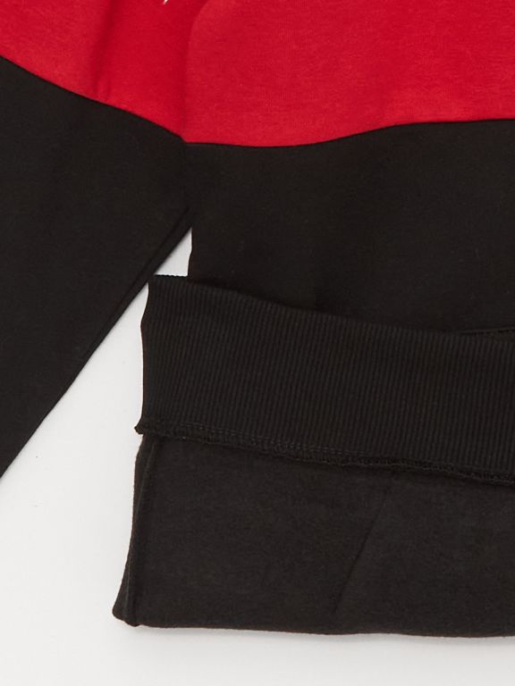 Hooded Long Sleeve Men's Hoodie with Color Block