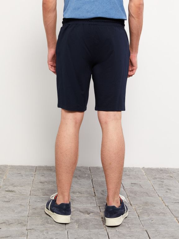 Slim Fit Men's Elastic Waist Shorts