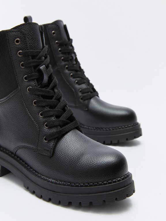 Thick Sole Lace-up Women's Boots