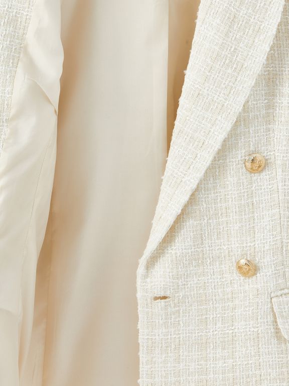 Self Patterned Long Sleeve Women's Blazer Jacket