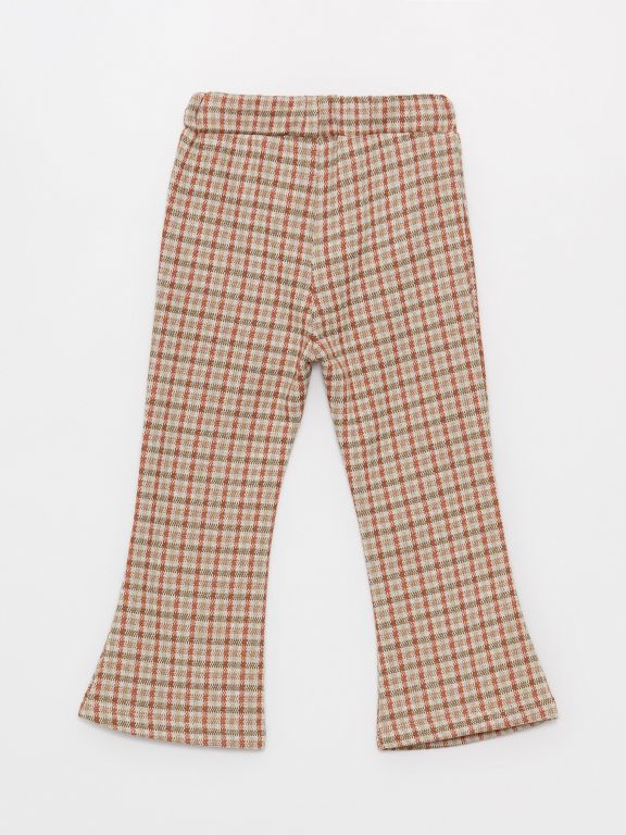 Elastic Waist Plaid Baby Girl Tights