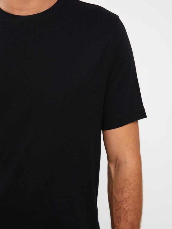 Crew Neck Short Sleeve Combed Cotton Men's T-shirt