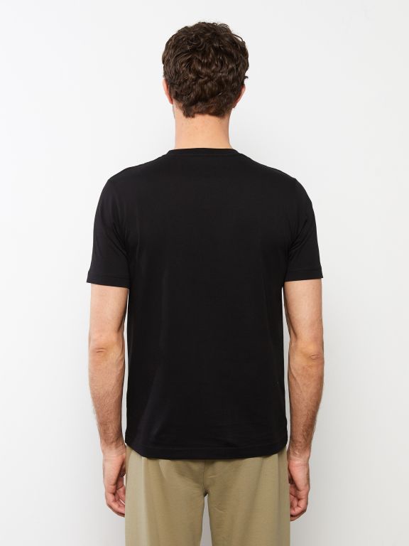 Crew Neck Short Sleeve Combed Cotton Men's T-shirt
